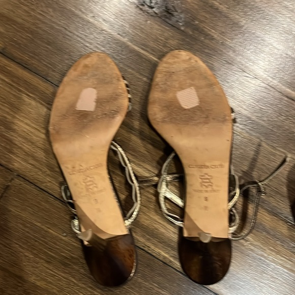 gorgeous claudia ciuiti sandals in gold and bronze - Picture 5 of 5